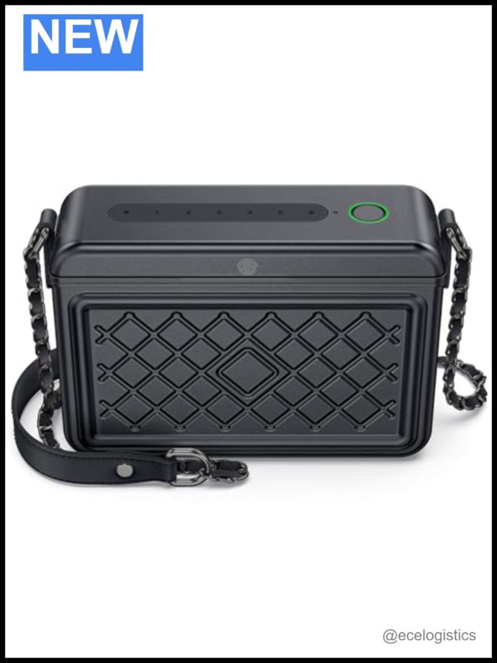Women's Crossbody Bag with Fingerprint Lock RFID Blocking Metal Purse Find My